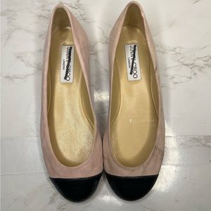 JIMMY CHOO LONDON SUEDE GAZE FLATS sz 34